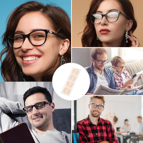 Miniatura 7 de 20 pares de almohadillas de nariz para lentes, almohadillas de espuma suave para la nariz, almohadillas adhesivas de silicona antideslizantes