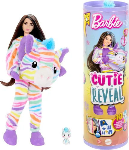 Miniatura 9 de Muñeca Barbie Cutie Reveal y Accesorios con Disfraz de Animal y 10 Sorpresas Incluyendo Cambio de Color, Conejo como Koala en Serie Temática