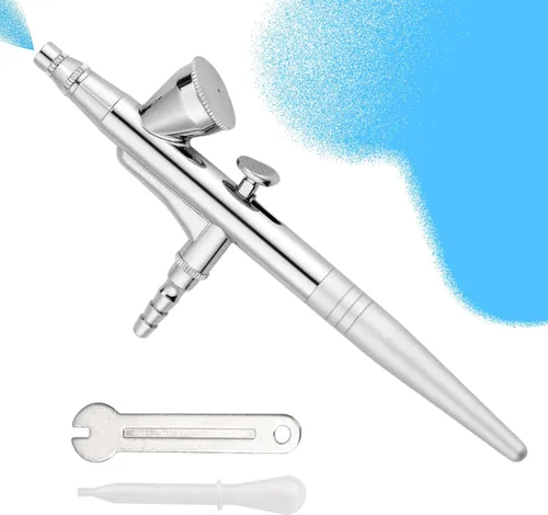 Pistola de aerógrafo portátil de alimentación por gravedad para aerógrafo de clavos, pistola de oxígeno, pintura en aerosol de seda, kit de