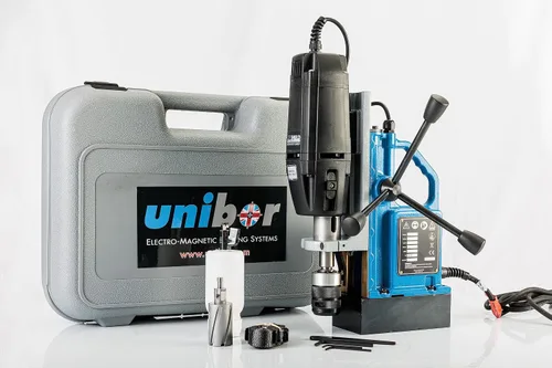 Miniatura 4 de Unibor EQ50 3MLC - Taladro magnético QuickHitch, versátil y duradero, 2 velocidades de engranaje para un corte óptimo, ideal para trabajos de metal