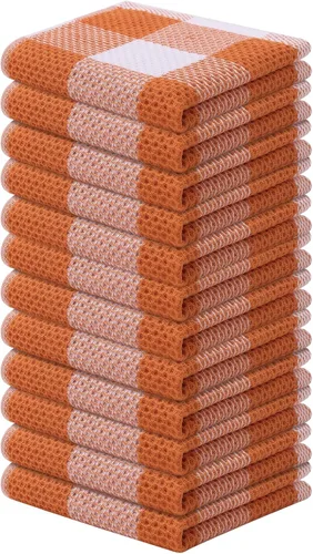 Miniatura 65 de Mordimy Toallas de cocina 100% algodón con tejido de gofre, 13 x 28 pulgadas, paños de cocina súper suaves y absorbentes para secar platos, paquete