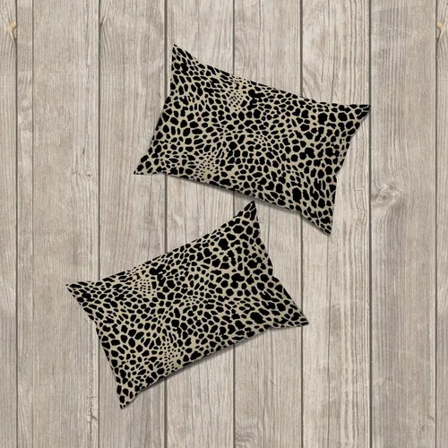 Miniatura 6 de Fundas de almohada con estampado de leopardo y guepardo negro y marrón, 12 x 18 pulgadas, fundas de cojín de granja para sofá, sala de estar