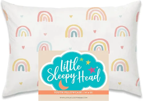 Miniatura 86 de Little Sleepy Head Funda de almohada para niños pequeños, 100% algodón y funda de almohada hipoalergénica para almohada de niños pequeños, funda