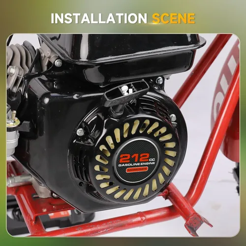 Miniatura 3 de HIAORS Conjunto de Arranque de Retroceso con Tirador de 212cc de Repuesto para Motor Predator 196cc 5.5HP 6.5HP Coleman Mini Bike CT200U BT200X Baja