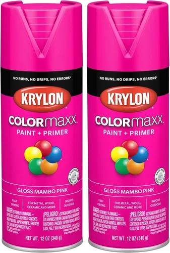 Miniatura 82 de Krylon K05599007 COLORmaxx Pintura en aerosol y base para uso en interiores y exteriores, color gris brillante para maquinaria, 12 onzas