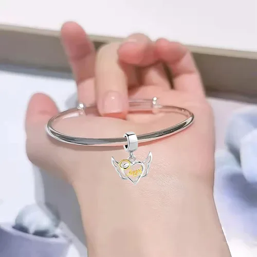 Miniatura 5 de Dije colgante de ángel de la guarda compatible con pulseras Pandora