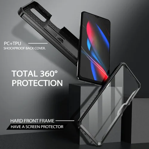 Miniatura 4 de Dexnor Funda para Samsung Galaxy A32 5G, [Protector de pantalla y soporte integrados] Protección de grado militar resistente a prueba de golpes