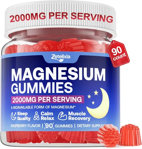 Miniatura 7 de 180 unidades Pack de 2 Gomitas de Magnesio L-Treonato 2000mg, Suplemento de Magnesio Treonato para Adultos y Niños, Apoyo para la Cognición, Sueño