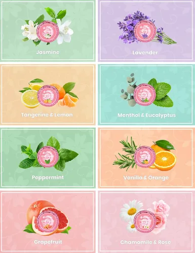 Miniatura 6 de Vaporizadores de ducha para aromaterapia, paquete de 8 bombas de ducha para relajación y alivio del estrés, aceites esenciales naturales, juego
