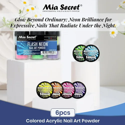 Miniatura 2 de Mia Secret - Colección de polvo acrílico para uñas, polímero Marry ME, 6 piezas