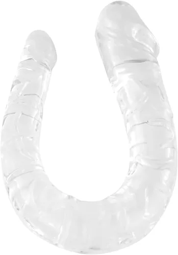 Consolador realista de doble extremo para adultos, lesbianas, consoladores de doble cara para mujeres, impermeable, flexible, doble pene con eje