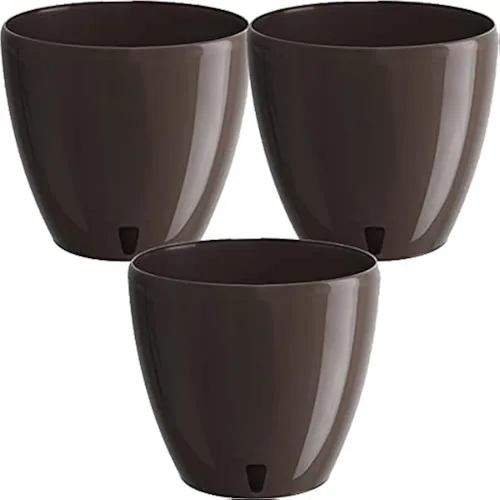 Miniatura 16 de DECOPOTS - Maceta de riego automático - Maceta decorativa para interiores con cartucho de drenaje e indicador de nivel de agua