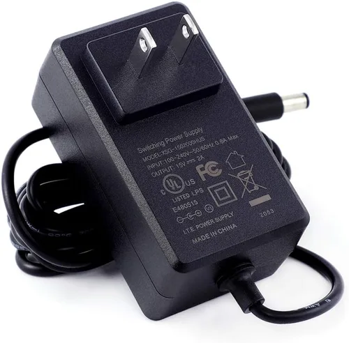[Listado UL] Cargador de fuente de alimentación Maxson de 15 V 2 A (entrada CA 100 V-240 V, salida CC 15 voltios 2 amperios 30 vatios) Adaptador
