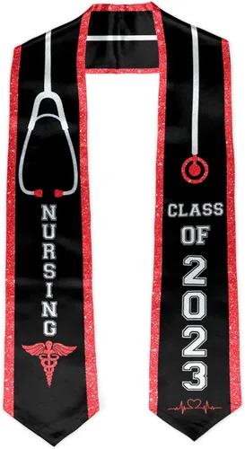 Batorkpl Estola de graduación para enfermeras, fajín de graduado de enfermería, ideal para regalo de graduación de clase de 2023