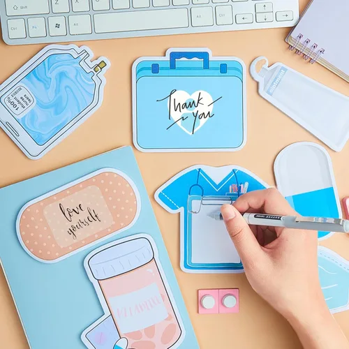 Miniatura 5 de 8 paquetes de mini notas adhesivas divertidas para enfermeras, esenciales para estudiantes de enfermería, regalos escolares, papelería, notas