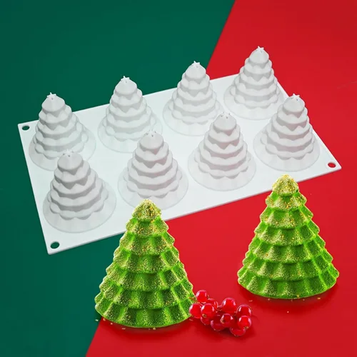 Miniatura 7 de TUKE Molde de silicona para árbol de Navidad, moldes en forma de árbol para hacer velas de jabón hechas a mano, pasteles, dulces de postre