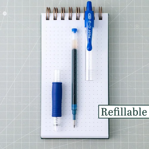 Miniatura 3 de Pilot G2 Premium - Bolígrafos de gel recargables y retráctiles, punta ultrafina, tinta de gel, 0.015 in, tinta azul, paquete de 12 unidades Azul