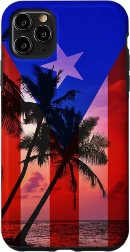 Miniatura 12 de iPhone 11 Tropical Ocean Vibes Bandera de Puerto Rico - Funda del Orgullo Puertorriqueño