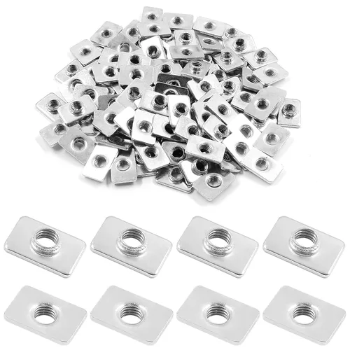 Miniatura 11 de 100 tuercas deslizantes en T serie 20 M3, tuercas deslizantes en T de cabeza de martillo para ranura en T para perfil de extrusión de aluminio serie