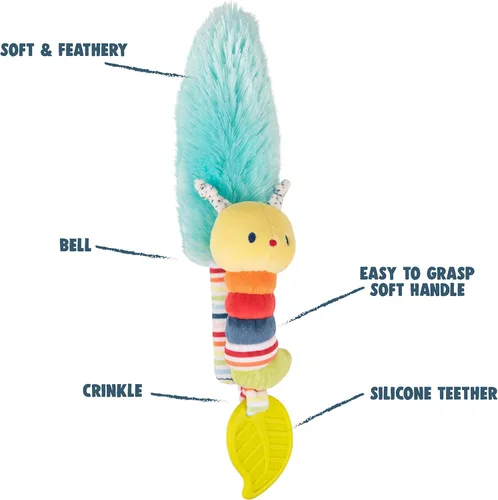 Miniatura 5 de GUND Baby Tinkle Crinkle Collection The Play Together - Peluche sensorial de oruga, 12 pulgadas Caterpillar 12