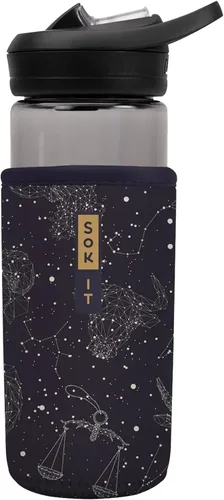 Miniatura 153 de Sok It BotlSok Funda para botella de agua con cubierta de neopreno aislante (Floral abstracto, se ajusta a CamelBak o Nalgene de 12 onzas)