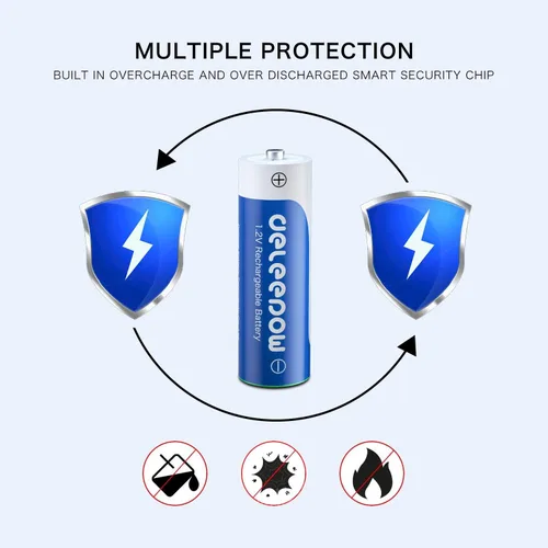 Miniatura 6 de AA Nimh - Baterías recargables de 3300 mAh Nimh AA 1200 ciclos, 1.2 V, paquete de 24 (no incluye cargador)