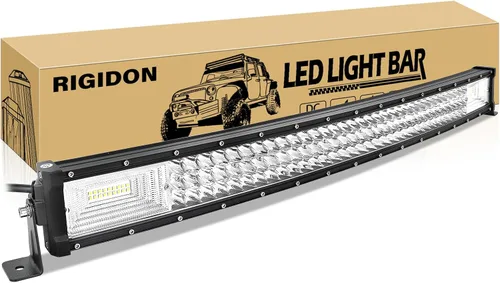 Miniatura 11 de RIGIDON - Barra de luz LED curva de 22 pulgadas, 270 W, triple fila, combo de inundación y foco, 27000 lm, barra de luz impermeable para conducir