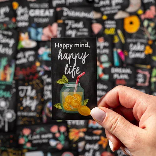 DIVERSEBEE Paquete de 50 tarjetas inspiradoras surtidas, tarjetas de notas motivacionales, juego de tarjetas de afirmación de atención plena con 50