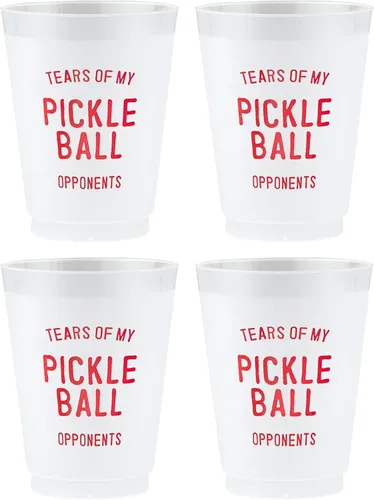 Miniatura 6 de Santa Barbara Design Studio Paquete de vasos de plástico reutilizables para fiestas, 8 unidades, 16 onzas, Pickleball