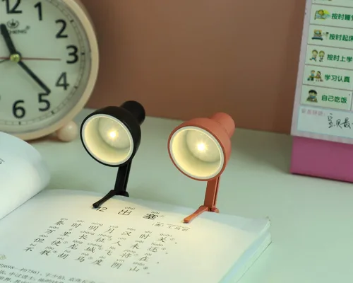 Miniatura 4 de Paquete de 2 mini lámparas de mesa LED plegables para lectura nocturna para el hogar, habitación, computadora, luces nocturnas, protección ocular