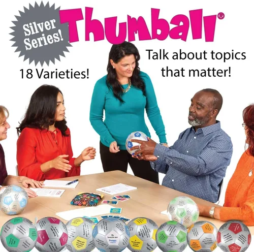 Miniatura 5 de Trainers Warehouse Colección Thumball de 6 pulgadas, 32 indicaciones para conversación, formación de equipos, relación y entrenamiento