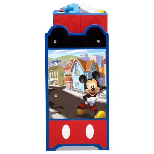Miniatura 8 de Delta Children Organizador de almacenamiento de juguetes con diseño de 6 contenedores, Disney Mickey Mouse Mickey Mouse Hot Dog Hill