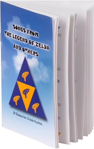 Miniatura 7 de Zelda Ocarina Alto C de 12 hoyos con libro de canciones (canciones de la leyenda de Zelda) con bolsa protectora para expositores - Zelda Ocarinas
