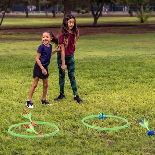 Miniatura 8 de JOYIN Juego de dardos de césped para niños y adultos, juegos de césped que brillan en la oscuridad al aire libre para adultos y familia, juego