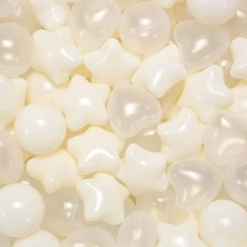 STARBOLO Pelotas de bolas con forma de corazones de estrella para niños pequeños – 50, 100, 200, 500, bolas de juguete de plástico, formas para