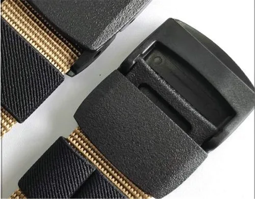 Miniatura 4 de Cinturón ajustable de nailon para hombre, correa de lona transpirable, cinturón táctico militar, cinturón de tela al aire libre con hebilla
