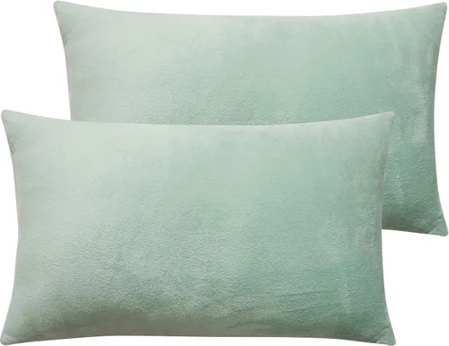 Miniatura 105 de NTBAY - Fundas de almohada de terciopelo con cierre para niños pequeños, 2 unidades, acogedoras, de lujo, de franela y felpa, para viajes, 33 x 46