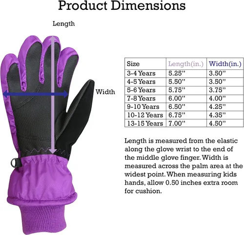 Miniatura 4 de N'Ice Caps - Guantes de invierno cálidos impermeables para niños con tecnología Thinsulate