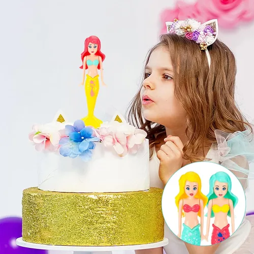 Miniatura 3 de CHENGU Paquete de 6 muñecas de sirena de 5.5 pulgadas, juguetes de piscina de sirena, juguetes de buceo en agua en varios colores de plástico