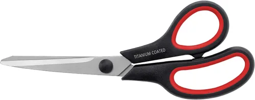 Tijeras multiusos de 8 pulgadas para diestros y zurdos con revestimiento de titanio, tijeras afiladas resistentes para estudiantes de oficina,