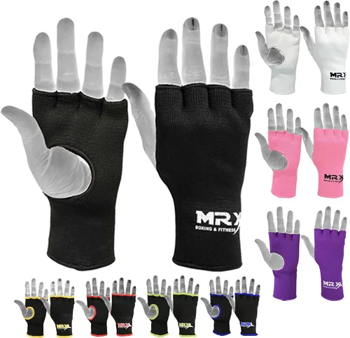 Miniatura 11 de Muay Thai - Guantes interiores de boxeo protectores para mano, puño de MMA (rosa, L)