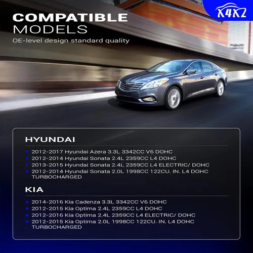 Miniatura 2 de Enlaces de barra estabilizadora delantera izquierda y derecha de aleación de zinc y níquel de 10.63 "para Hyundai Azera 12-17, Sonata 12-15, Kia