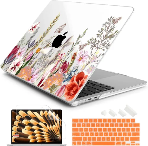 Miniatura 26 de Batianda Funda prémium para MacBook Air de 15 pulgadas M5 2026 M4 2025 M3 2024 M2 2022, ultra delgada de 0.047 in, carcasa rígida de plástico