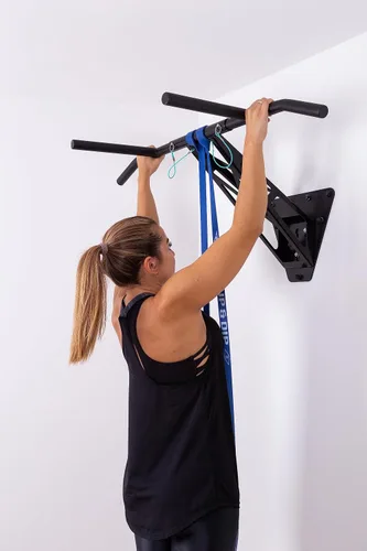 Miniatura 7 de Pullup & DIP Bandas de Fitness, Bandas de Resistencia con Bolsa, Anclaje de Puerta (con Juegos) y Guía de Ejercicios - Individual y en Conjunto