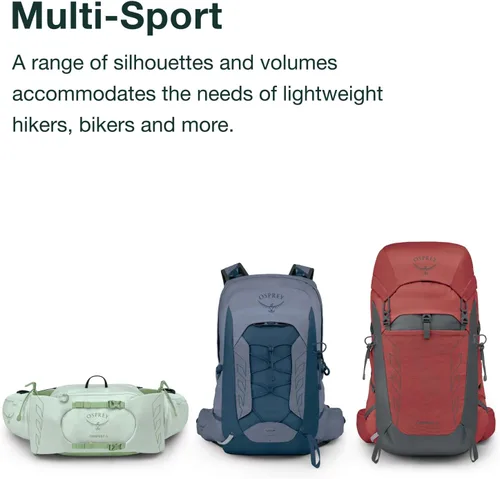 Miniatura 5 de Osprey Tempest - Mochila ligera de senderismo para mujer, 11 L, mochila pequeña para viajes y campamentos, ancla azul/Atlas