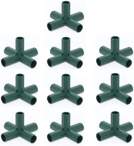 Miniatura 14 de 25 conectores de marco de invernadero de 0.63 pulgadas, accesorios de PVC para edificios, tubo de esquina de 3 vías y 4 vías, clips giratorios
