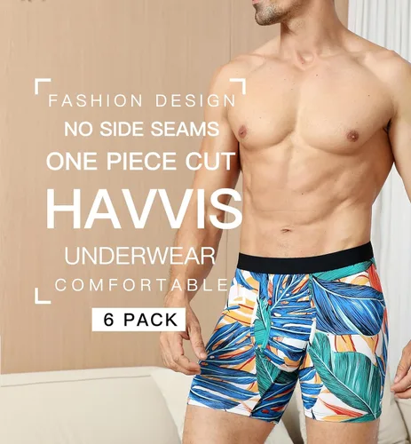 Miniatura 2 de HAVVIS Calzoncillos tipo bóxer de viscosa de bambú para hombre, ropa interior suave y cómoda para hombre, paquete múltiple