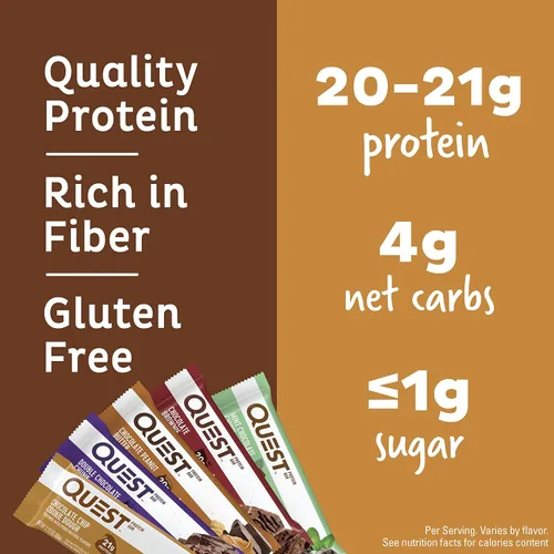 Miniatura 3 de Quest Nutrition Paquete de variedad para amantes del chocolate, alto en proteínas, bajo en carbohidratos, sin gluten, apto para ceto, 12