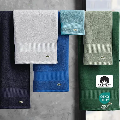 Miniatura 3 de Lacoste Heritage - Juego de toallas de algodón Supima de 6 piezas, 2 toallas de baño, 2 toallas de mano, 2 toallas pequeñas, aloe – altamente