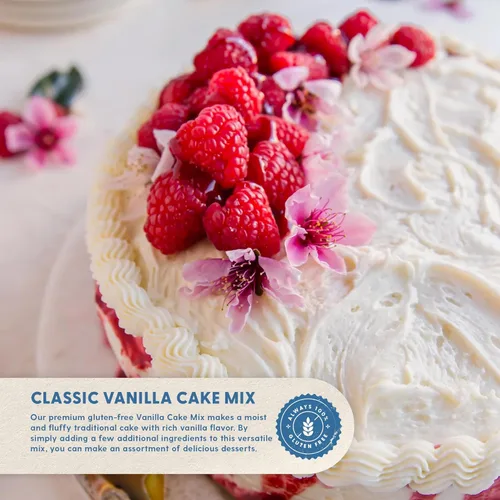 Miniatura 4 de Pamela's Products Mezcla de pastel sin gluten, vainilla clásica bolsas de 21 onzas (paquete de 6)